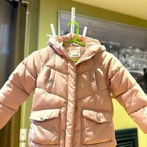 ZARA girl heavyweight puffer shiny jacket size 8 128cm